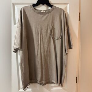 Woman’s casual oversized Tan Shirt